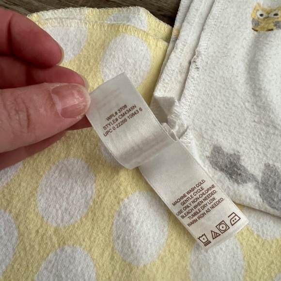Carter's Child of Mine Baby Receiving Blankets Yellow Animals Polka Dots Flannel - Picture 13 of 13